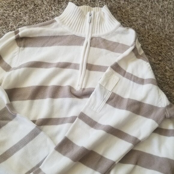 Liz&Co Turtleneck Striped Knit Sweater - Picture 1 of 5
